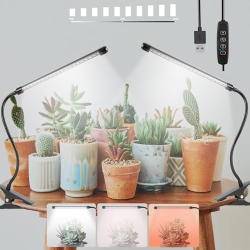 Image of Sunny Power Clip On Grow Lights for Indoor Plants Full Spectrum for Seeding