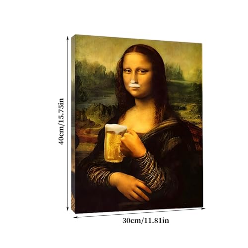 Mona Lisa de arte de baño: decoración original para un hogar alegre 5