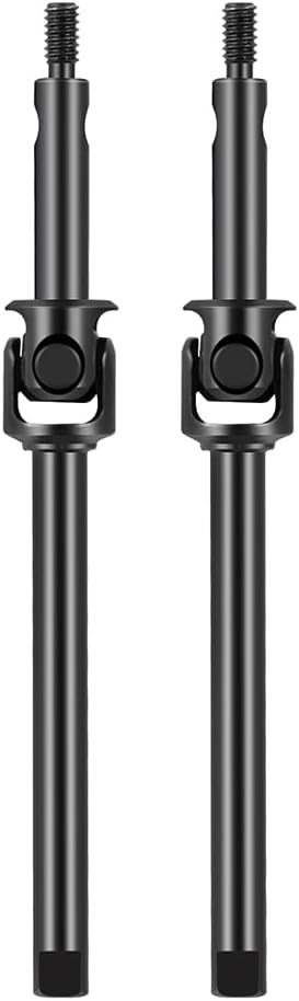 MORLORDY 2Pcs RC Carbon Steel Front Axle Shaft +4mm/ +8mm Extended Steering CVD Set for 1/24 RC Crawler Car SCX24 Deadbolt JLU C10 Gladiator Bronco Upgrades Parts (+ 4mm)