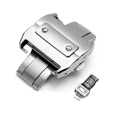 Nice Pies 21mm Stainless Deployment Buckle Metal Clasp Watch Band Accessorie Steel Watchband Buckle Butterfly Clasp Cover