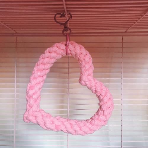 Image of 2 Pack Sugar Glider Hanging Three-Ring Climbing Toys Colorful Swing Toys, Sugar Glider Hamster Rats Toys, Cage Accessories for Sugar Glider Ferret Hamster Squirrel Chinchilla Parrots