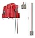 ENGINEMAN Red Male HEI Distributor Cap and Rotor Kit for SBC BBC 283 305 307 327 350 396 454 V8 Engines Performance Replacement for K549, 8416, 400, 454 Distributor Cap Assembly