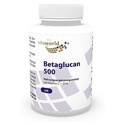 Vita World Beta-glucan 500mg (1/3,1/6)-beta-D-Glucan Complex 90 Capsules Made in Germany Cover