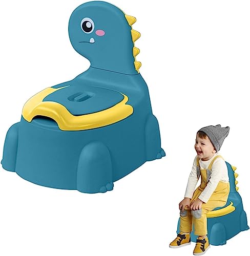 Premify Baby Potty Training Chair for Boys and Girls Toddlers Potty Toilet Chair Dinosaur Potty Training Toilet with Lid for Kids Comfortable Potty Seat for Children 1-6 Years Old.
