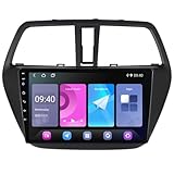 9 Zoll Touchscreen Carplay Auto Android 15 Autoradio für Suzuki S-Cross 2012-2016 mit Wireless Carplay Android Auto Backup Kamera GPS Navigation (W2-4 Core Wifi 1+32GB)
