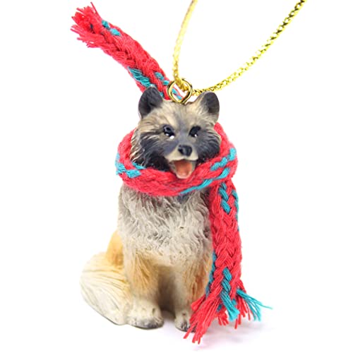 Conversation Concepts Keeshond Tiny One Miniature Christmas Ornament, Gold