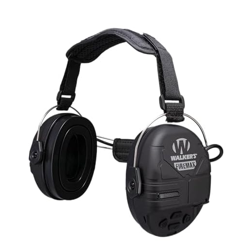 Walker's Rechargeable Lightweight Shooting Hunting Range Electronic Slim Low Profile Hearing Protection FireMax Behind The Neck Earmuffs
