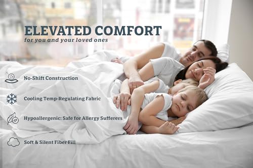 Digital Decor Hotel Collection Bed Pillows Standard Size Set of 2- Cooling, Hypoallergenic, Down Alternative Pillows for Sleeping - for Back, Stomach, or Side Sleepers