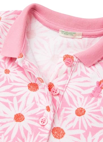 United Colors of Benetton Baby-Mädchen Maglia Polo M/M 3lrya3003 Polohemd, Rosa, 62 cm