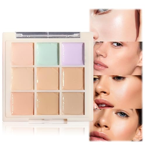 Full Coverage Concealer Palette - Color Correct, Contour, Hydrating Cream for Under Eye Dark Circles & Long-Lasting Glowing Effect