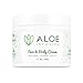 Aloe Infusion Body and Face Moisturizer - All Natural Eczema Cream for Itchy Dry Skin, Sensitive Skin, Acne and Psoriasis - Organic Aloe Vera, Shea Butter, Coenzyme Q10, Grape Seed Oil, Kukui Nut Oil