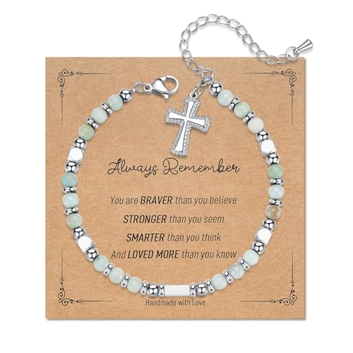 Image of 4-12 Year Old Girl Birthday Gifts, Adjustable Pink White Pearl Beaded Bracelet for Teen Girls, 4-12th Happy Birthday Christmas Graduation Gifts for Daughter Granddaughter Niece