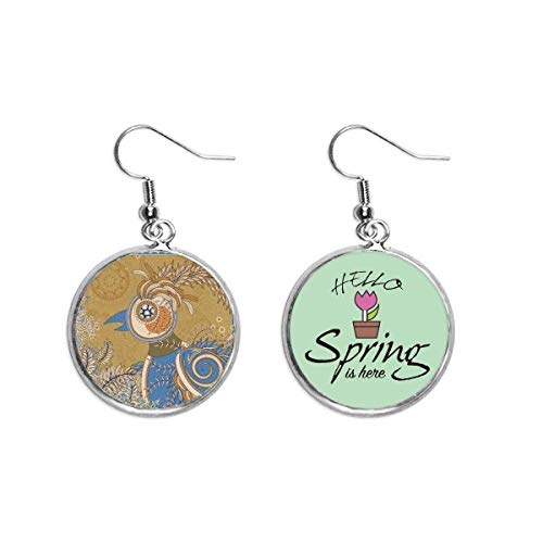Pendientes de primavera artesanales ukiyo-e, joyas con flores ideales para un regalo especial
