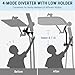 G-Promise All Metal 16 Inch Shower Head with Massage Mode Handheld, Rain Shower Head with Handheld Spray Combo, 3-Way Diverter with Pause Setting, 12 Inch Adjustable Extension Arm (Matte Black)