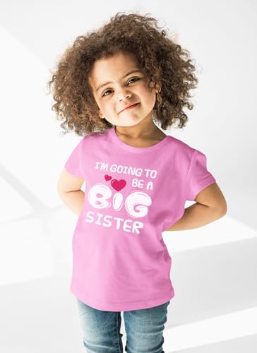 Big Sister Shirt I'm Going to Be A Big Sister New Announcement Toddler Shirts Girl Promoted Outfit Baby Girls Heart tee2