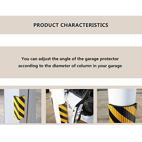 Garage Wall Protector Foam Wall Column Guard For Parking Garages - Reflective Wall Edge Protector - 2 Pack Pole Guard - Wall Edge And Bumpers Guards #TOP4
