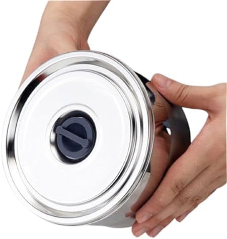 TOPBATHY Edelstahl-Dose Mit Klappverschluss – Luftdicht, Wasserdicht, Tragbar, 2,2 L – Ideal Für Camping, Lagerung Oder Als Feuerlöscheimer