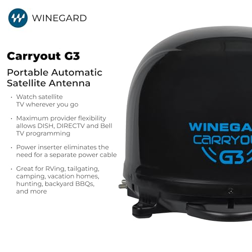 WINEGARD Company Carryout G3 Portable Automatic Satellite Antenna Black by Winegard - Used condition - Image 2