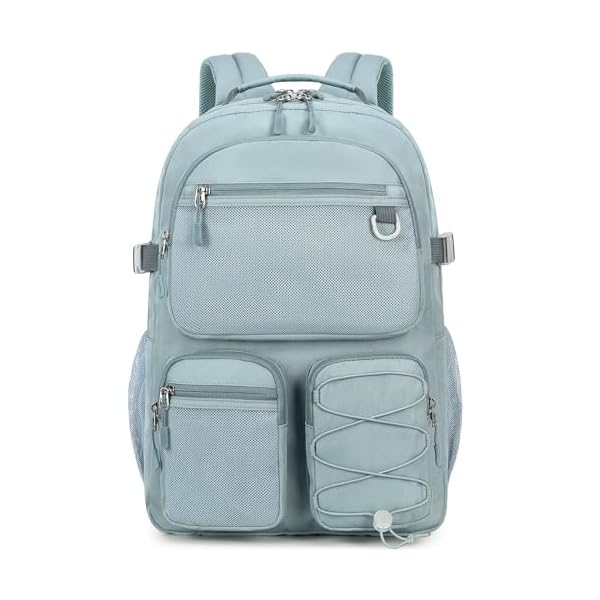 Lohol Water Resistant Backpack with Mulitiple Pockets for School Travel Outdoor College, 15.6 inch Laptop Daypack for Men and Women (Blue)