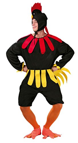 Guirca 80604 Déguisement de coq, pour adulte, noir, taille L