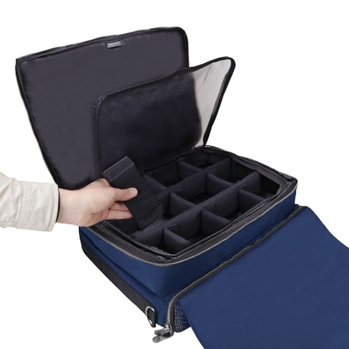 Image of ENHANCE Collector's Edition MTG Bag fits Deck Boxes, Top Loader Binder, Commander Deck, & More TCG Accessories - TCG Travel Bag with Card Defender Screen, Customizable Interior (Dragon Blue)