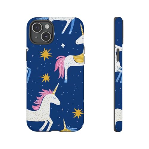 Coque iPhone 15 Plus licorne étoiles pour ados et sorties