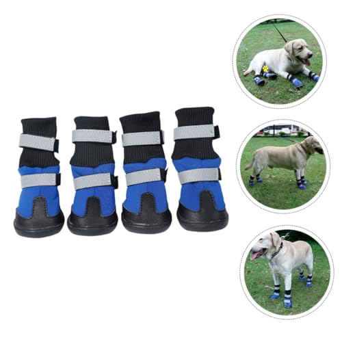 Bottes pour chien bleu taille M d'hiver résistantes extérieures - 7