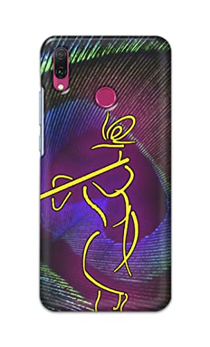 Image of PRINTFIDAA Lord Krishna On Peacock Feather Hard Back Cover for Huawei Y9 (2019), JKM-LX1, JKM-LX2, JKM-LX3, JKM-AL00 /JKM-TL00 Back Cover -(P6) KAT1007