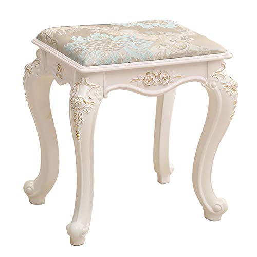 Vanity Benches Taburete de Tocador para Dormitorio, Bancos de Tocador Cuadrado para Sala de Estar, Silla Tocador Que Puede Soportar 130 kg, Fácil de Instalar Cover