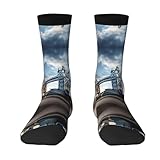 Diseño elegante: con el contraste negro en la cabeza del calcetín, este par de calcetines irradia un aspecto moderno. Llévalos de forma casual o deportiva para añadir un toque fresco a tu atuendo.