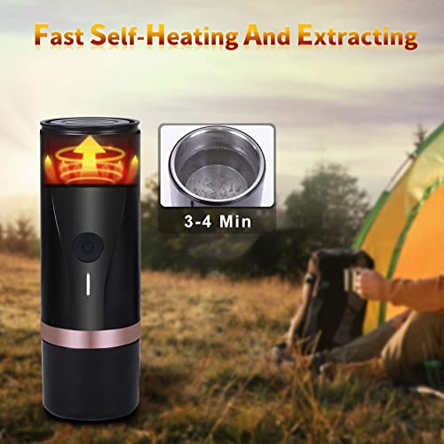 Mydio Portable Rechargeable Coffee Maker 20 Bar Pressure Travel Coffee Electric Machine With Organize Case 12V/24V Car Rechargeable Coffee Maker For Camping, Office Or Hiking Coffee Hand Machine #TOP3