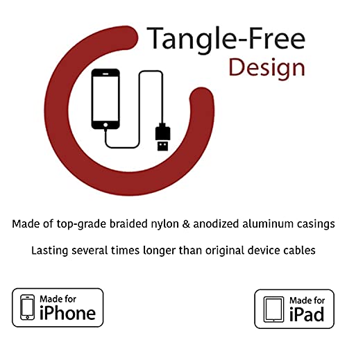 Volts 10Ft Lightning Cable To Usb [Apple Mfi Certified] Charger W/Ultra Compact Connector Head For Apple Iphone 7/6 / 5 / 6S Plus, Ipod, Ipad & More (3 Meter - Gold) #TOP5