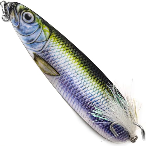 VMSIXVM Magnum Flutter Spoons Large Fishing Spoons for Striped Bass, 8 in