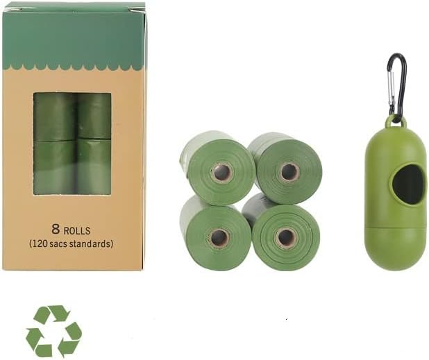 Dog Poop Bags,excrement bag,degradable garbage bag,thickened durable,strong leakproof (1 dispenser, 60 bags) (1 Dispenser, 60 Bags)Bag…