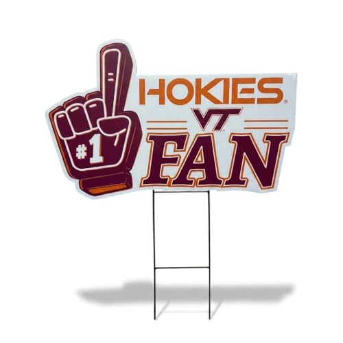 Proformance Home NCAA Virginia Tech Hokies #1 Fan Yard Sign