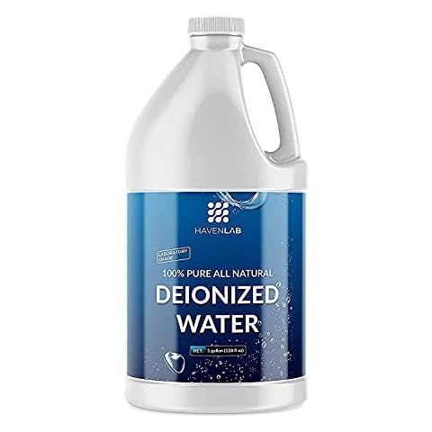 HAVENLAB Deionized Water - Demineralized (1 Gallon) Purification Softener for Washing & Cleaning, Automotive Battery Cooling, Laboratory Equipment, Watering Plants, Agua Desionizada Desmineralizada Cover
