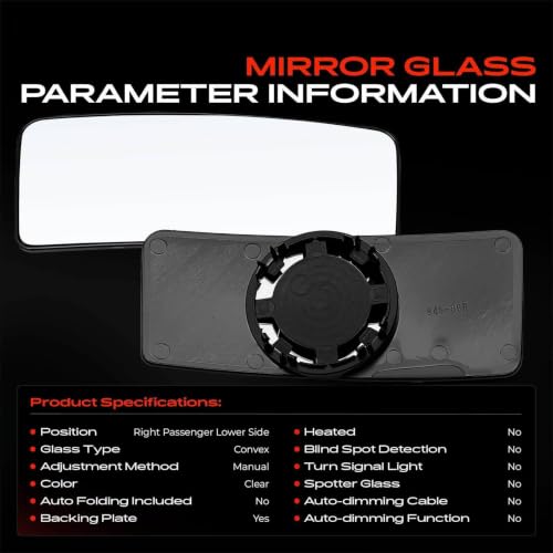 A-Premium Right Passenger Side Lower Non-Heated Mirror Glass by A-Premium - Used condition - Image 3