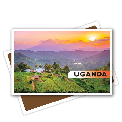 World Famous Country Cities Town Village Acrylic Fridge Magnet | 3x2 Inches, 3mm Thick | Decorative for Home, Office, Locker, PC Cabinets, Almirah Pack of 1 (Uganda)