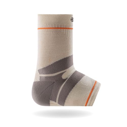 BAUERFEIND Sprunggelenk Sleeve „Outdoor Compression Ankle Support“, 1 Unisex Sprunggelenkbandage mit Merinowolle, Rechts & Links tragbar, Knöchelbandage zur Wanderausrüstung