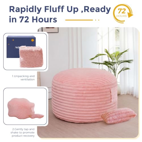 Image of MAXYOYO Bean Bag Chair Bed with Pillow, Convertible Sofa to Floor Bed | Comfy Chair Couch with Removable Cover, High-Density Shredded Foam Filling, Cozy Floor Lounge for Bedroom Living Room