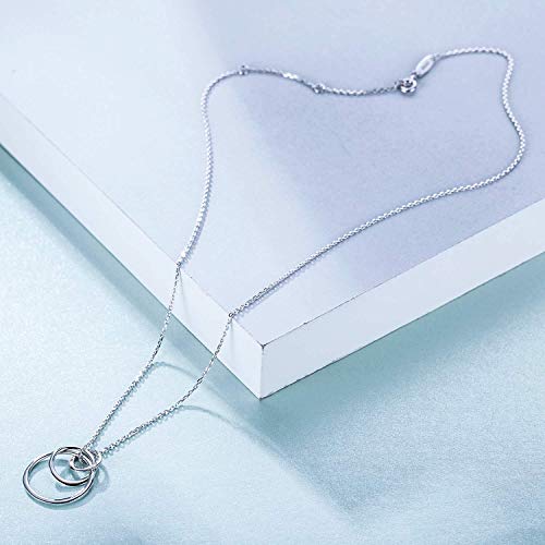 Chiclove Sterling Silver 3 Circles Necklace - Generation Necklace - Grandmother Mother Daughter Necklaces - Family Necklace - Grandma Gift - Mother Daughter Necklace (Generation Necklace) #TOP2