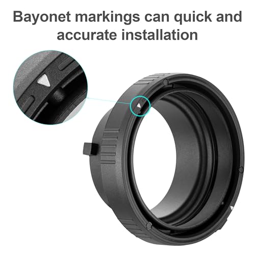 Image of FOMITO Bowens Mount Adapter Ring, Speedring Converter for Studio Flash Strobes, Softboxes, Reflectors, Beauty Dishes and Light Modifiers, Durable Metal Construction (SN-18)