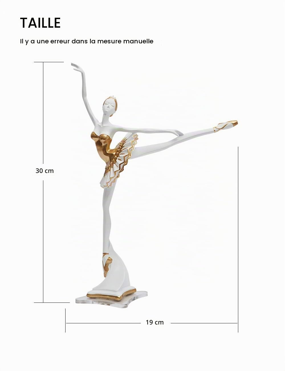 Amoy-Art Femme Statue Sculpture Yoga Figurine Danseuse Décor Cadeau Moderne Arts Maison Décoration Résine 30cm