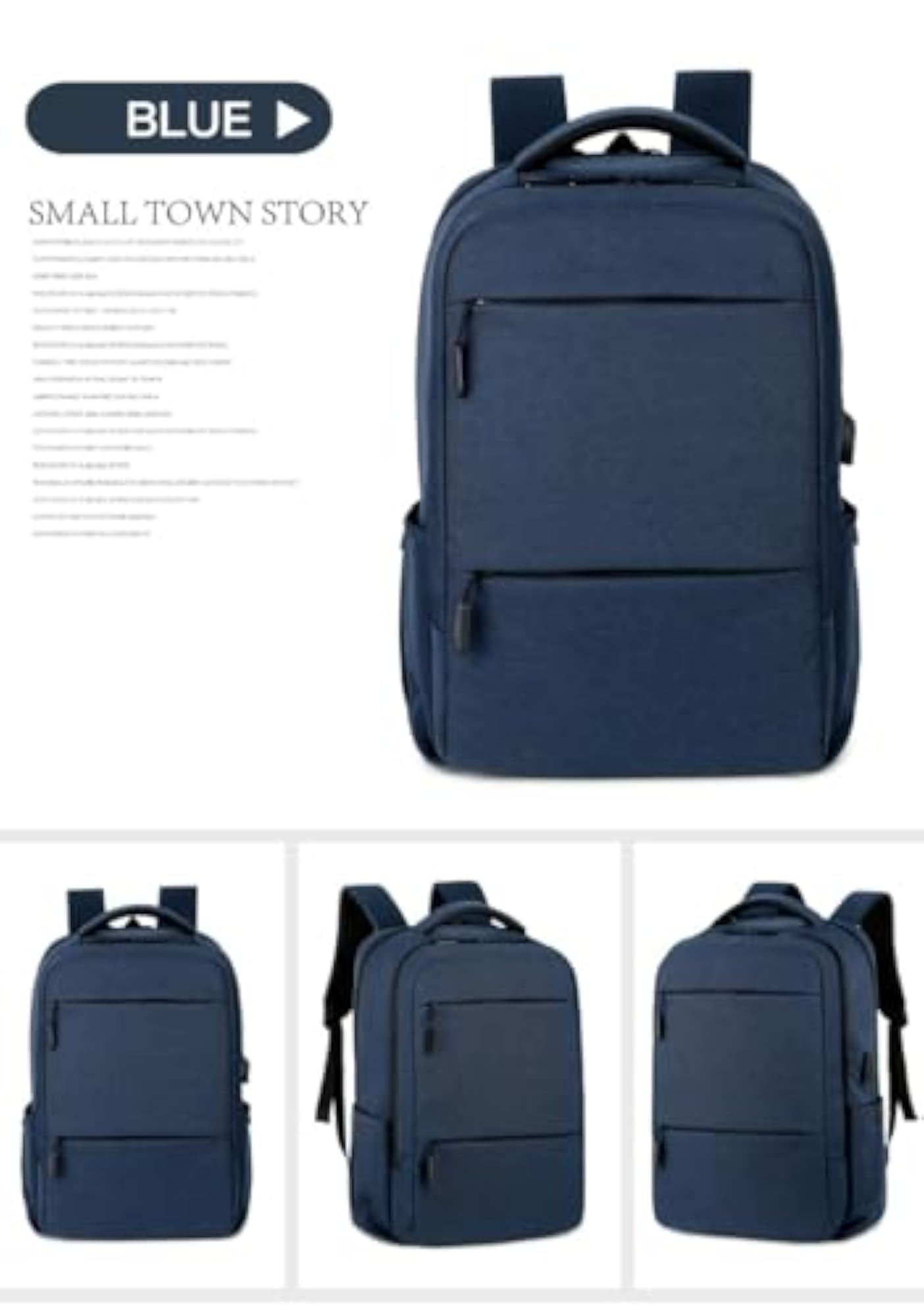 Cleverbees Men's Waterproof Oxford Backpack, Casual & Travel-Friendly
