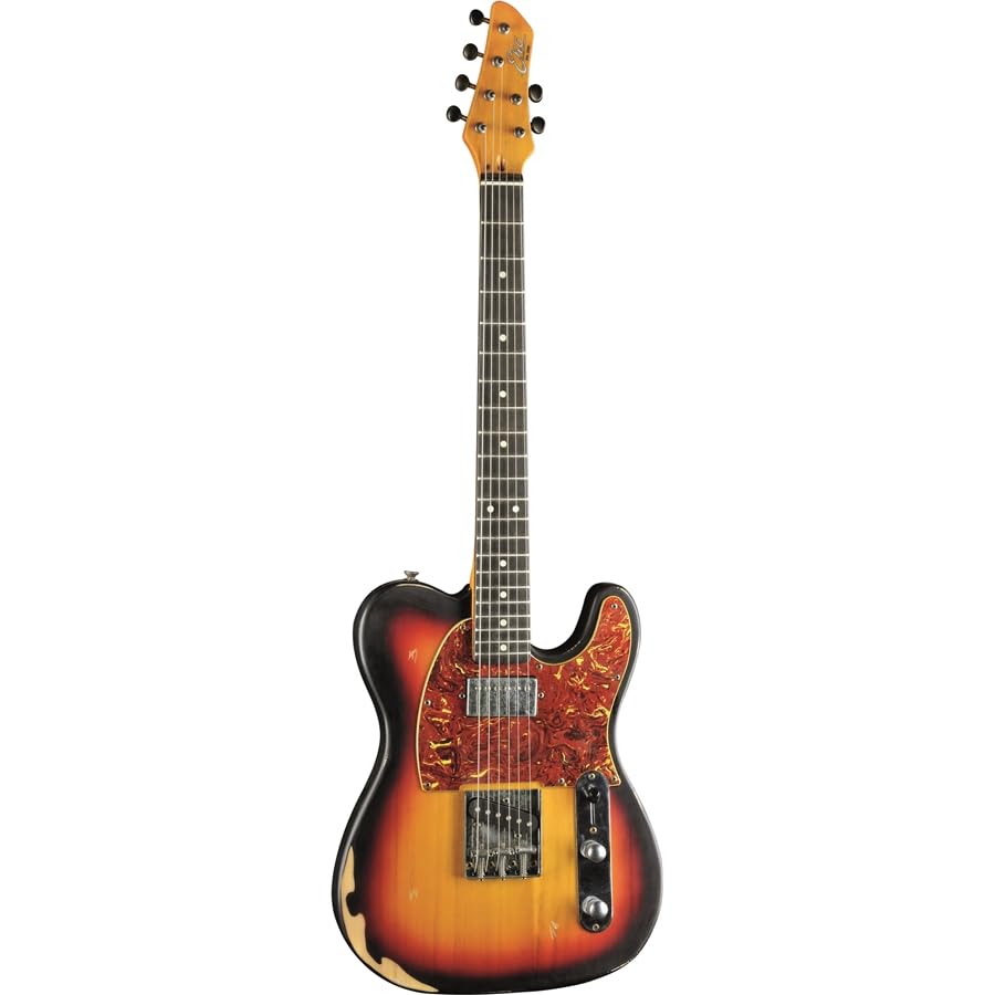 EKO GUITARS - TERO RELIC Chitarra Elettrica Serie Original finitura Relic, Corpo in Pawlonia, manico in Acero Roasted e tastiera 24 tasti in Resina, Colore Sunburst