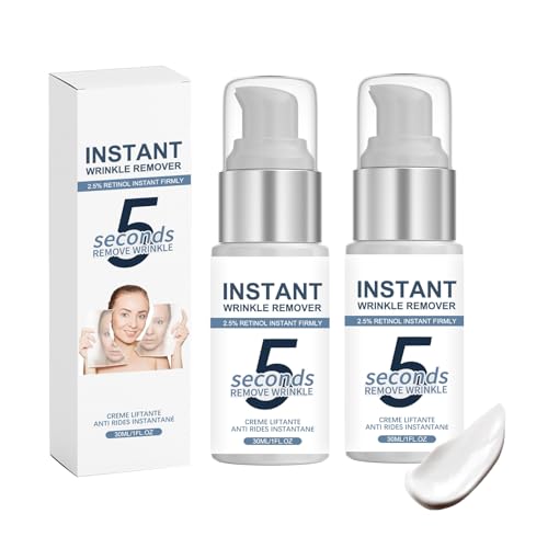 2PC Crème anti-rides instantanée Crème hydratante rétinol 5 secondes Retirer les lignes fines Lifting Firming 30ml