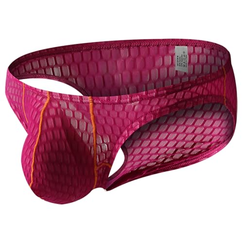 WINDAY Men's Briefs Lace Mesh Low Rise Bikini Briefs Soft Breathable Underwear4