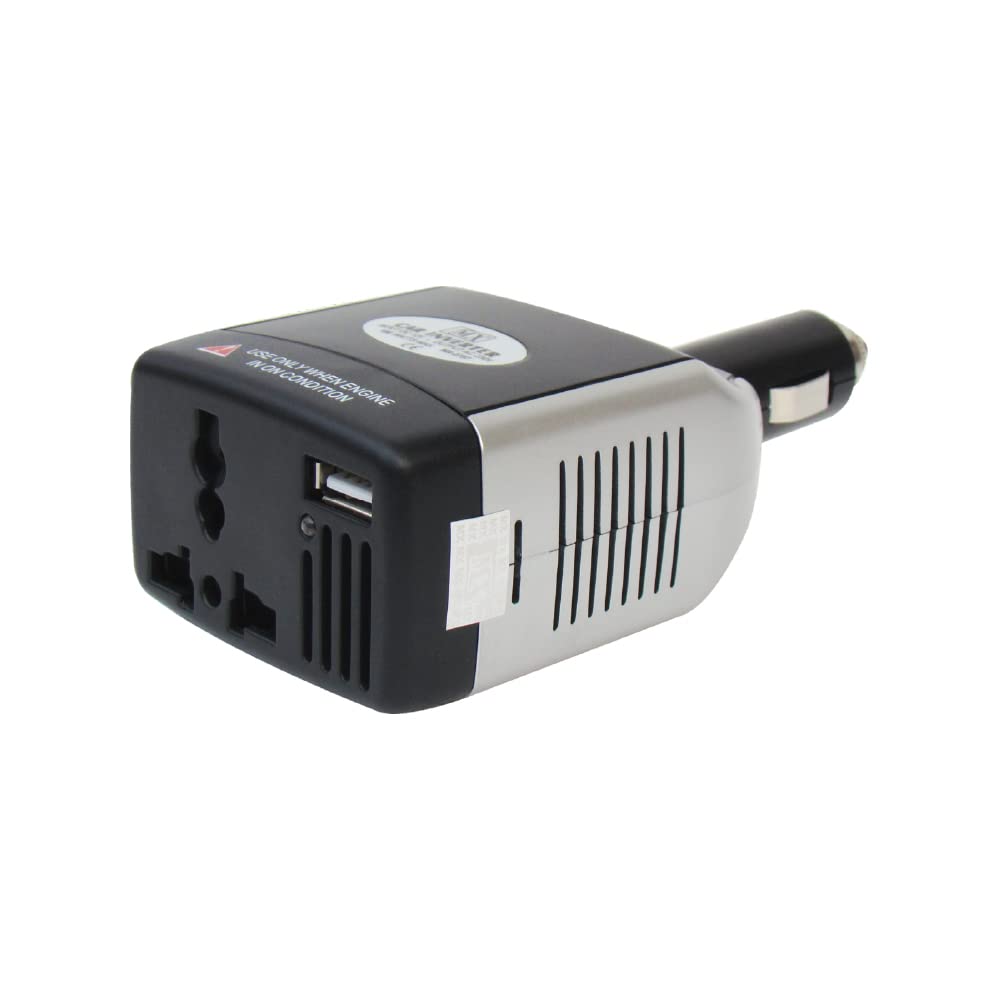 MX Car Inverter 90W USB Charger – Dual USB Ports, Fast Charging for Mobile Phones, Safe & Compact Car Power Adapter
