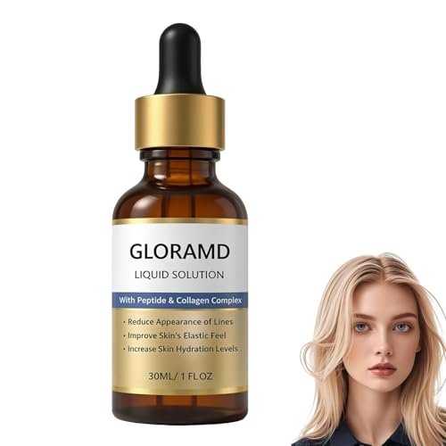 Gloramd Face Lift Serum Gloramd Liquid Solution Anti-Aging Serum Essence Oil with Peptide and Collagen Hydration Moisturizing and Firming Reduce Fine Lines & Wrinkles For All Skin Types (1 PCS)