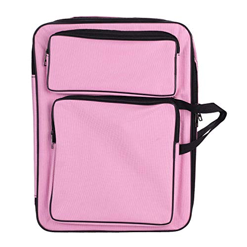 Image of haozaikeji A3 Artist Portfolio Carry Case Bag Portable Waterproof Canvas Shoulder Bag Painting Pad Backpack for Sketching Painting Art Supplies with Shoulder Straps & Carry Handle